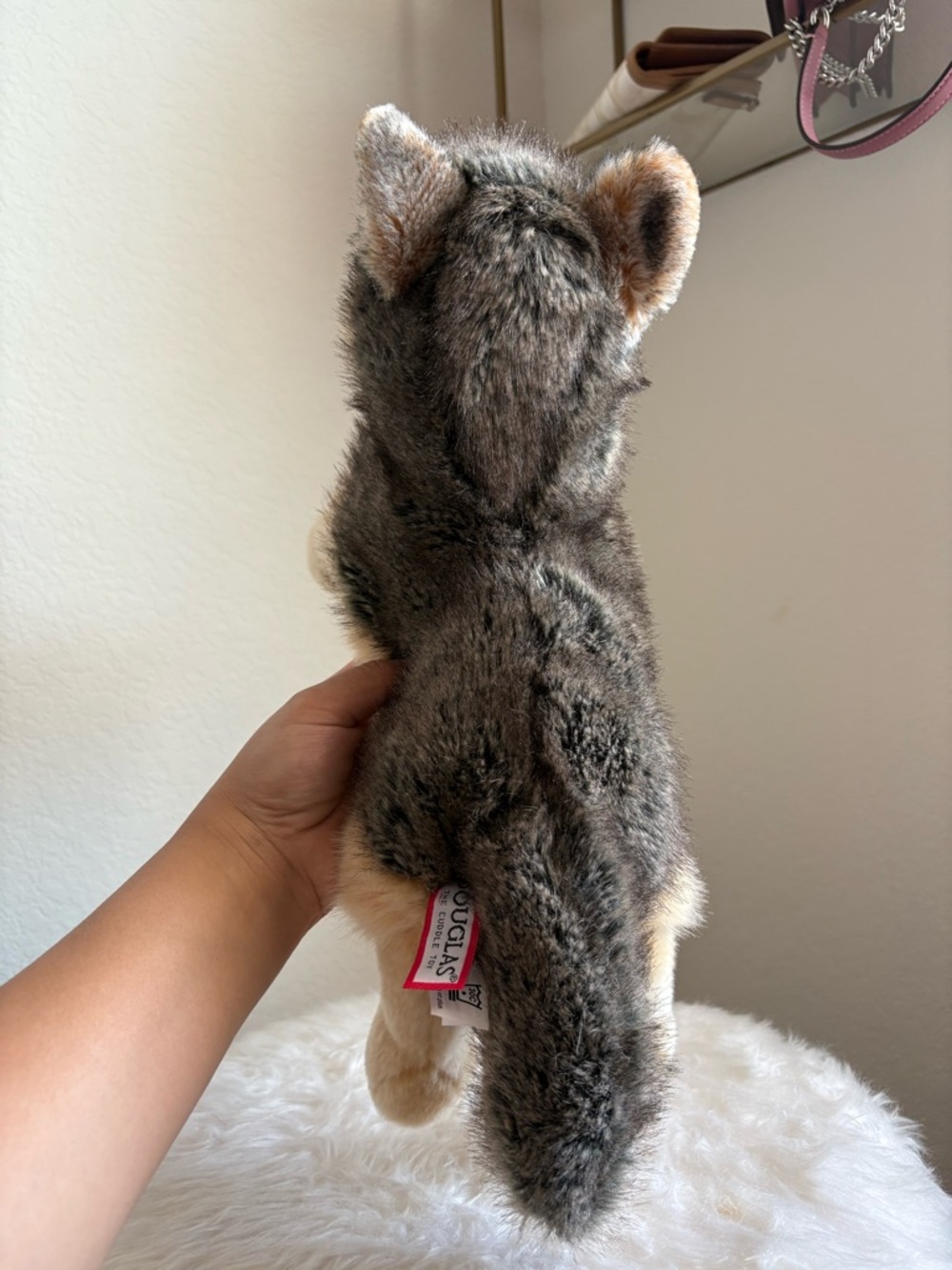 Douglas Cuddle Toy Adler Dlux Wolf Realistic Plush Stuffed Animal (Retired) - Picture 3 of 4
